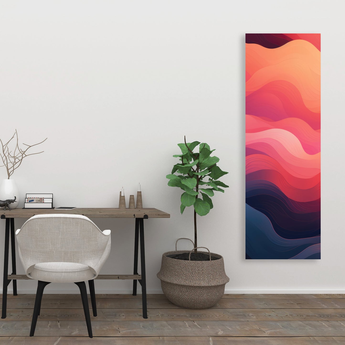 Ethereal Smoke - Pink Canvas Art for Elegant Home Decor