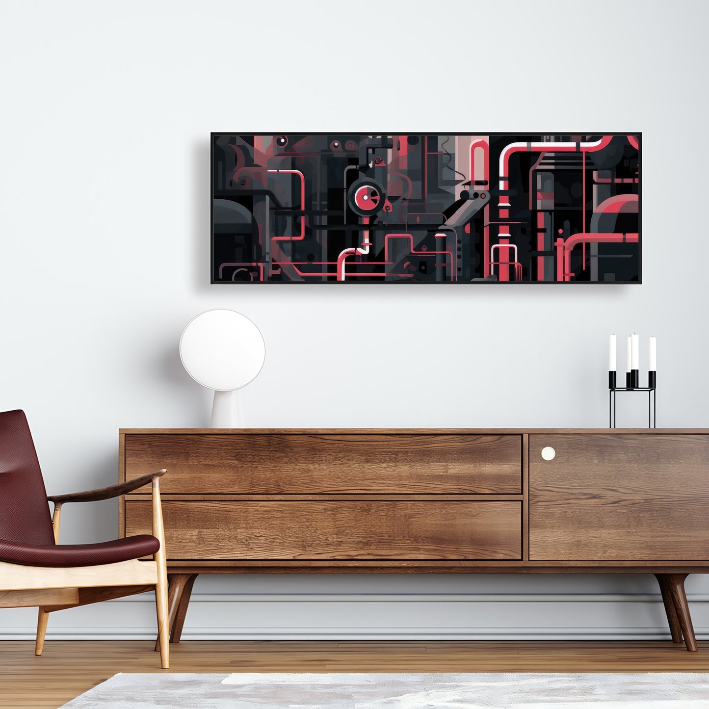 Industrial empire - 36"x36" Framed canvas