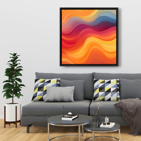 Cloudy Sky - Blue Framed Canvas for Home Decor | Wall Art