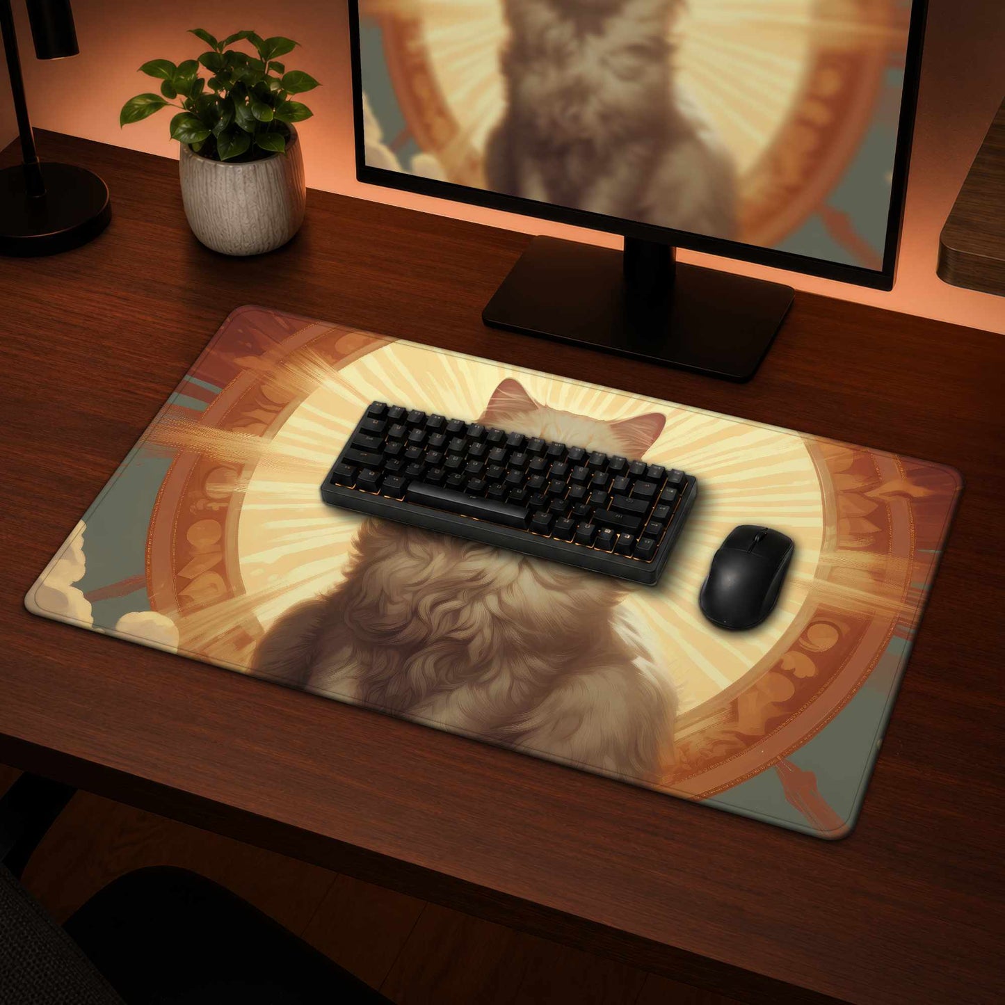 Infinite carelessness Brown Desk Mat | Stylish Mat