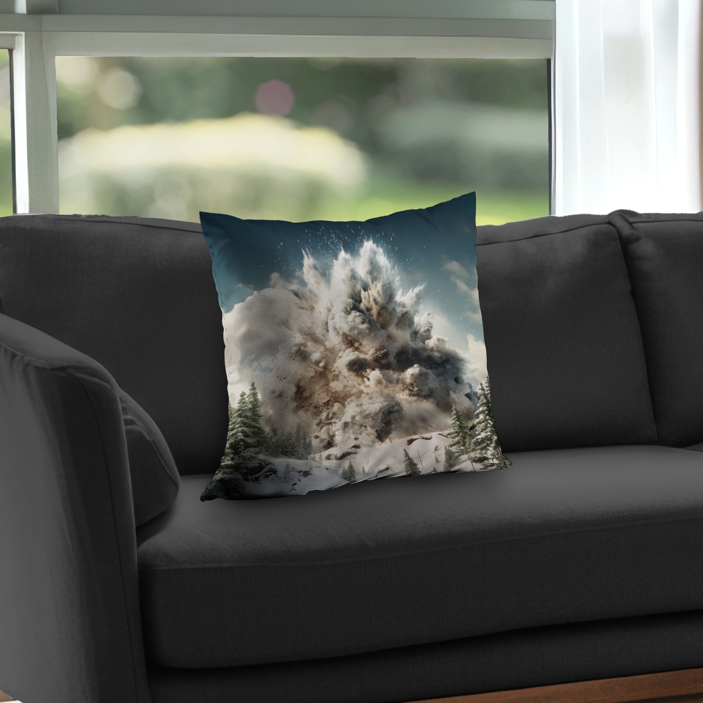 Ruined Excursion Gray Poly Twill Throw Pillow Insert | Home Decor