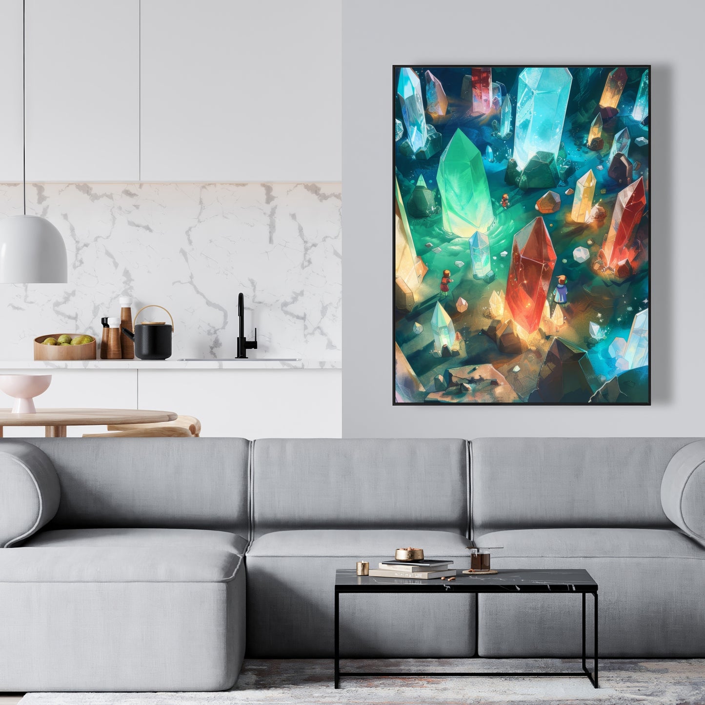 The quest - Framed Canvas - Print on demand
