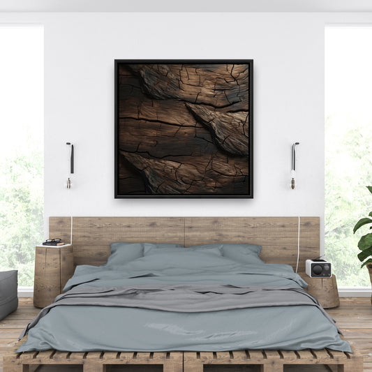 Brown wood - 36"x36" Framed canvas