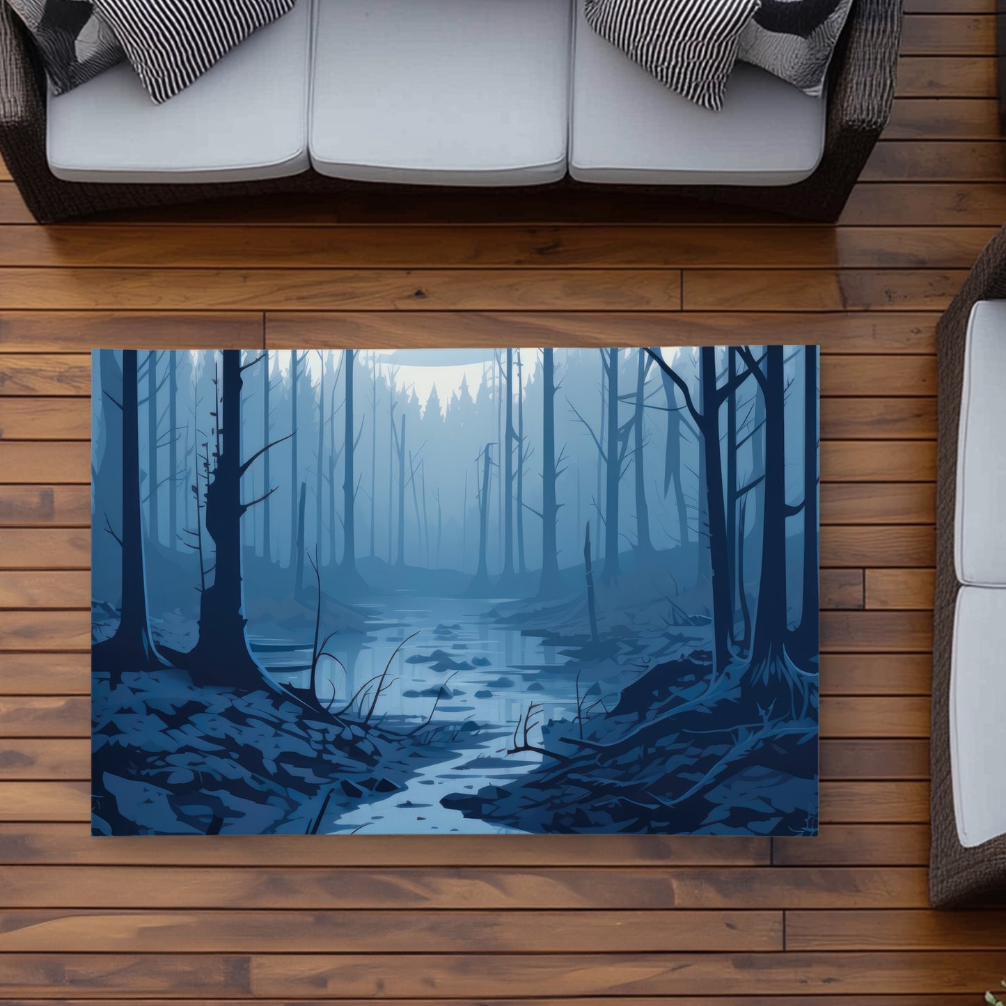 Dead Lands Black Outdoor Area Rug | Stylish Home Decor