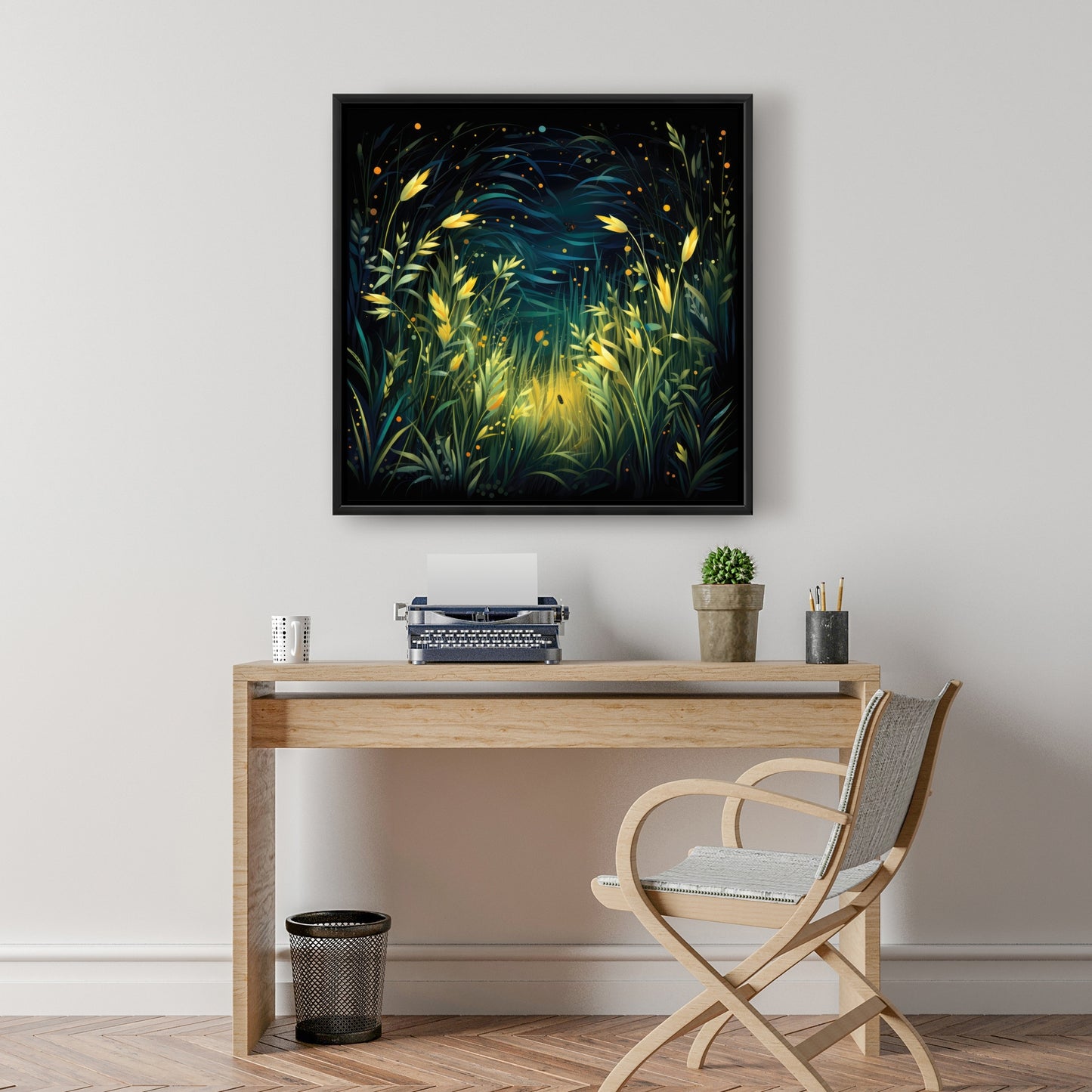 Lit plains - 36"x36" Framed canvas
