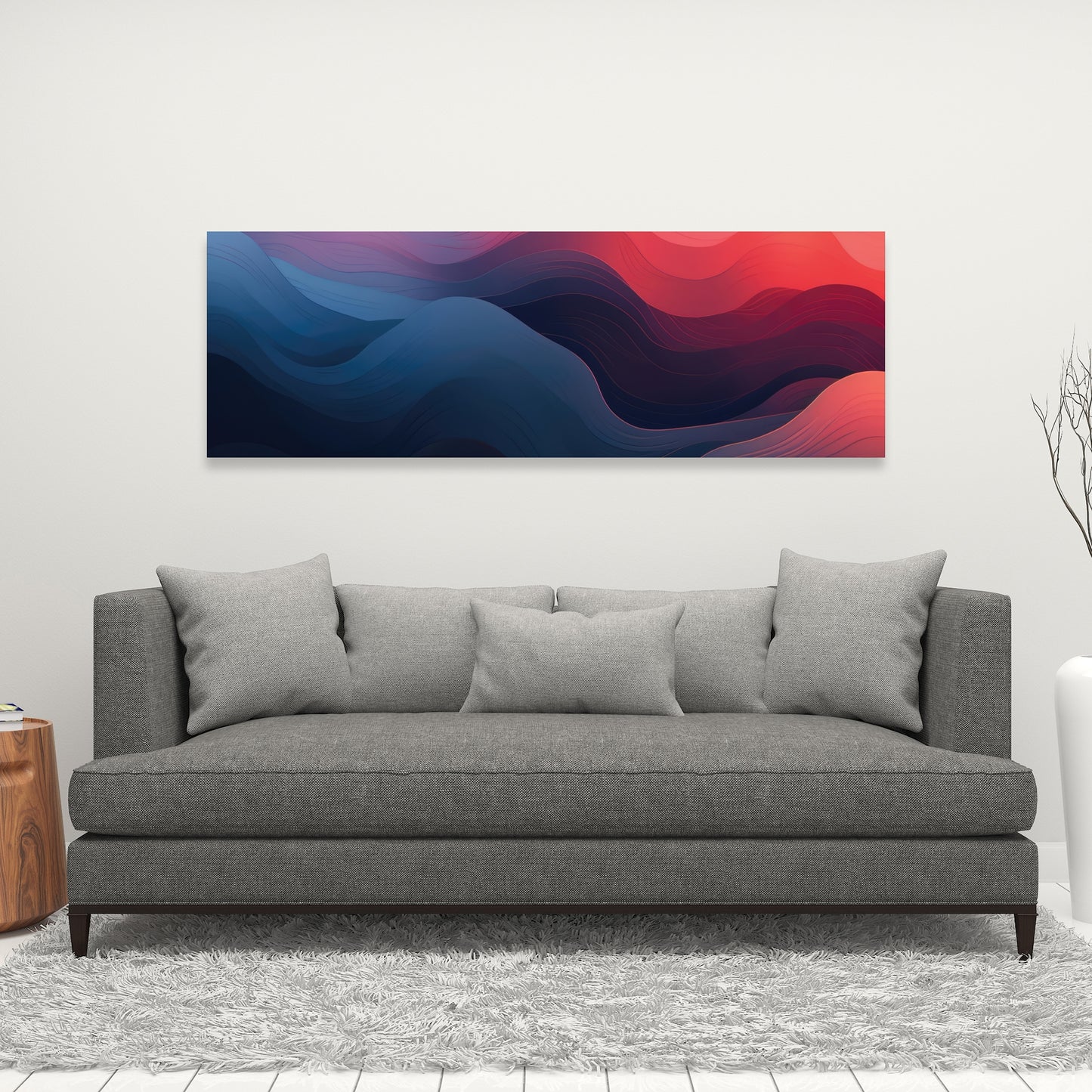 Ethereal Smoke - Pink Canvas Art for Elegant Home Decor