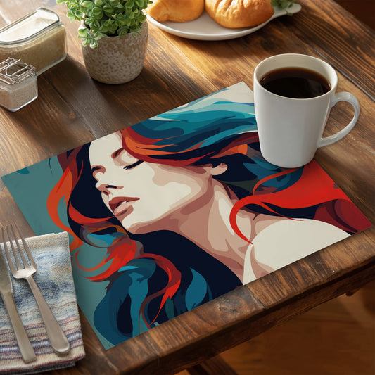 Zen Turquoise Polyester Placemat - Stylish Home Decor Accent