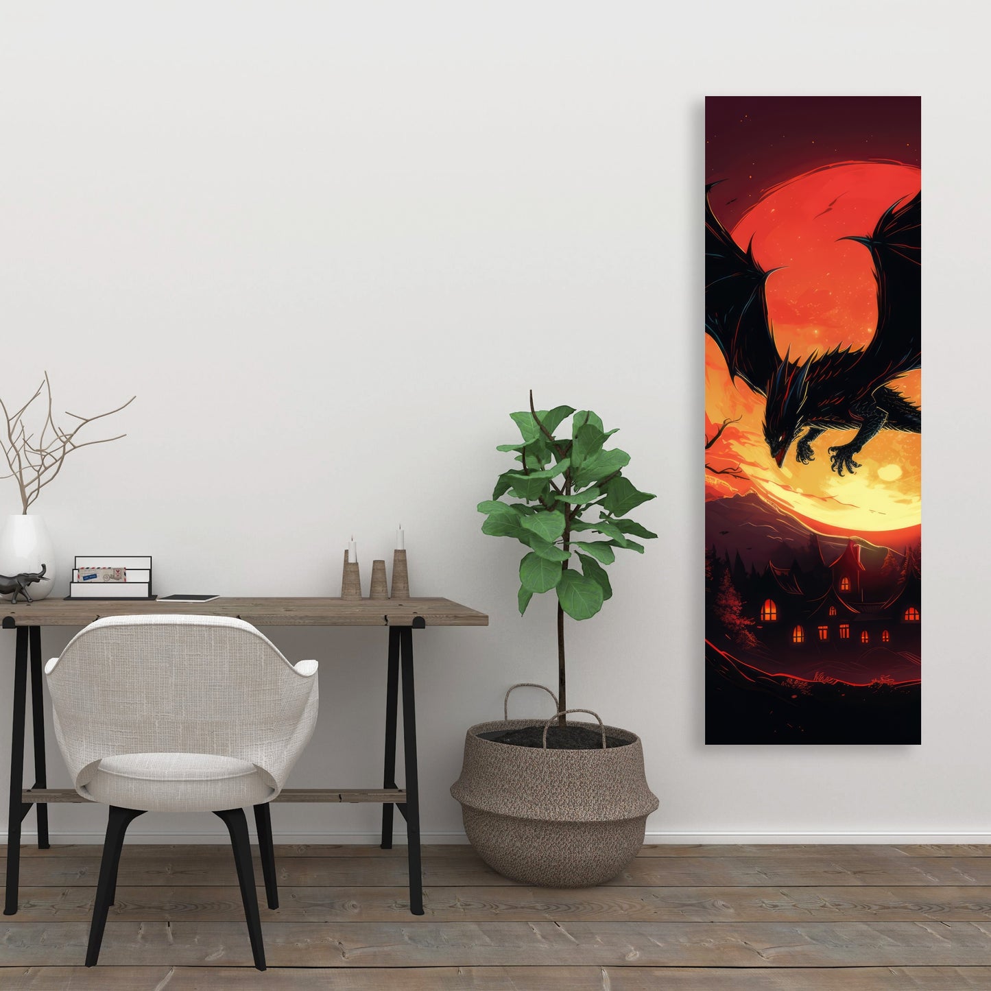 The dragon's wrath - 32"x32" Canvas