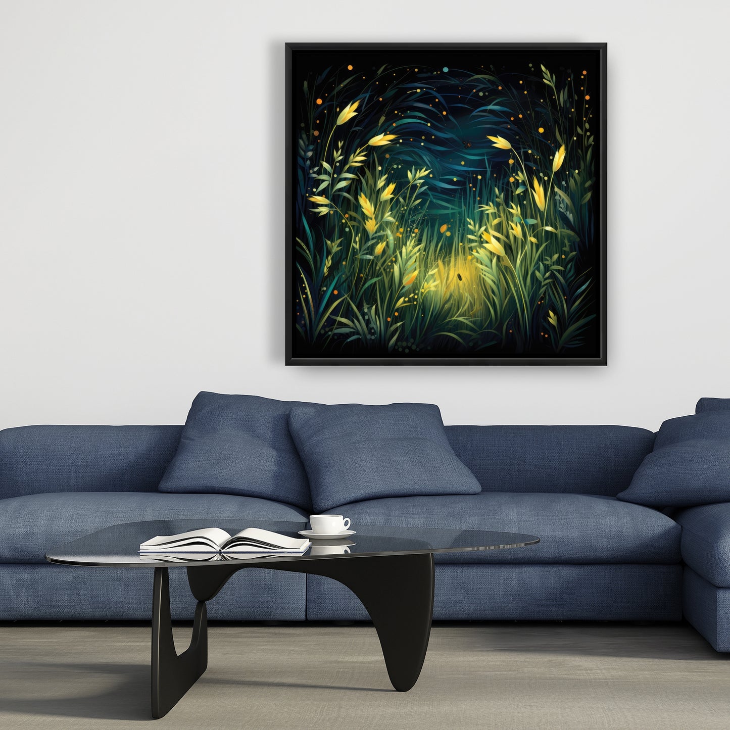 Lit plains - 36"x36" Framed canvas