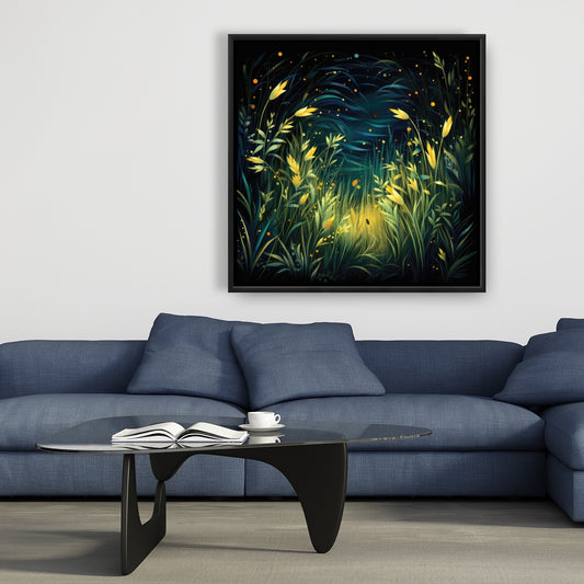 Plaines éclairées - Toile encadrée 36"x36"