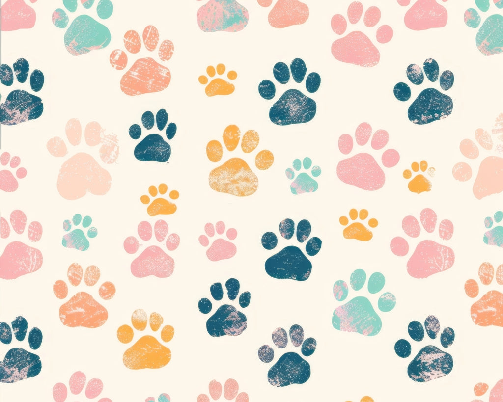 Cute paws Pink Braided Polyester Placemats for Home Decor