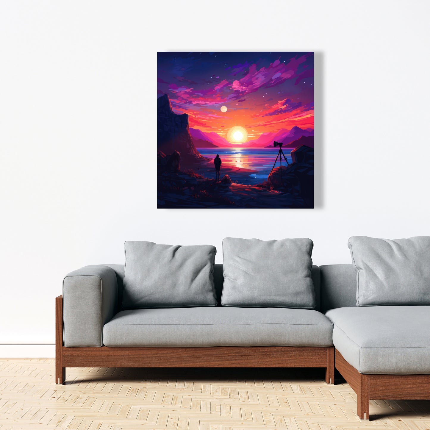 Solitude - Yellow Canvas Art for Home Decor | Modern Design