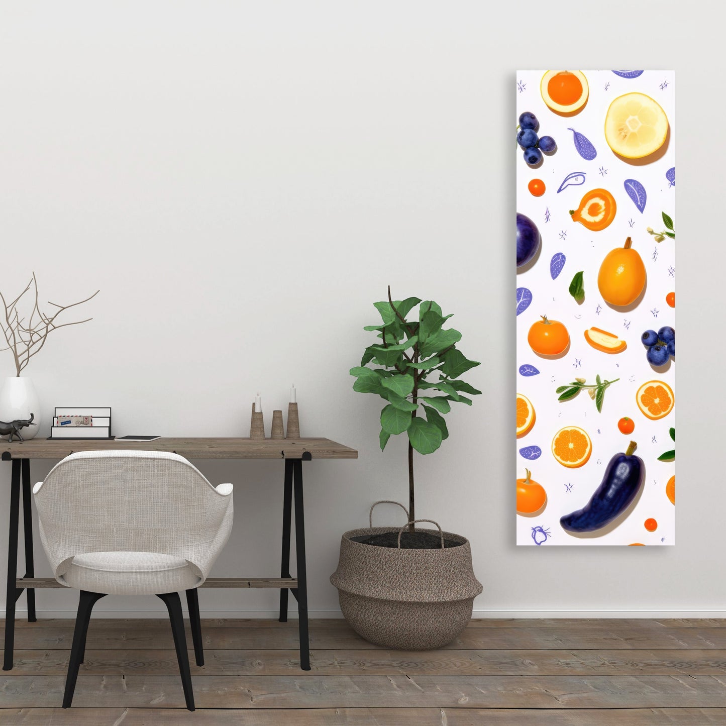 Orange and Purple Canvas - Vibrant Home Decor Art Piece