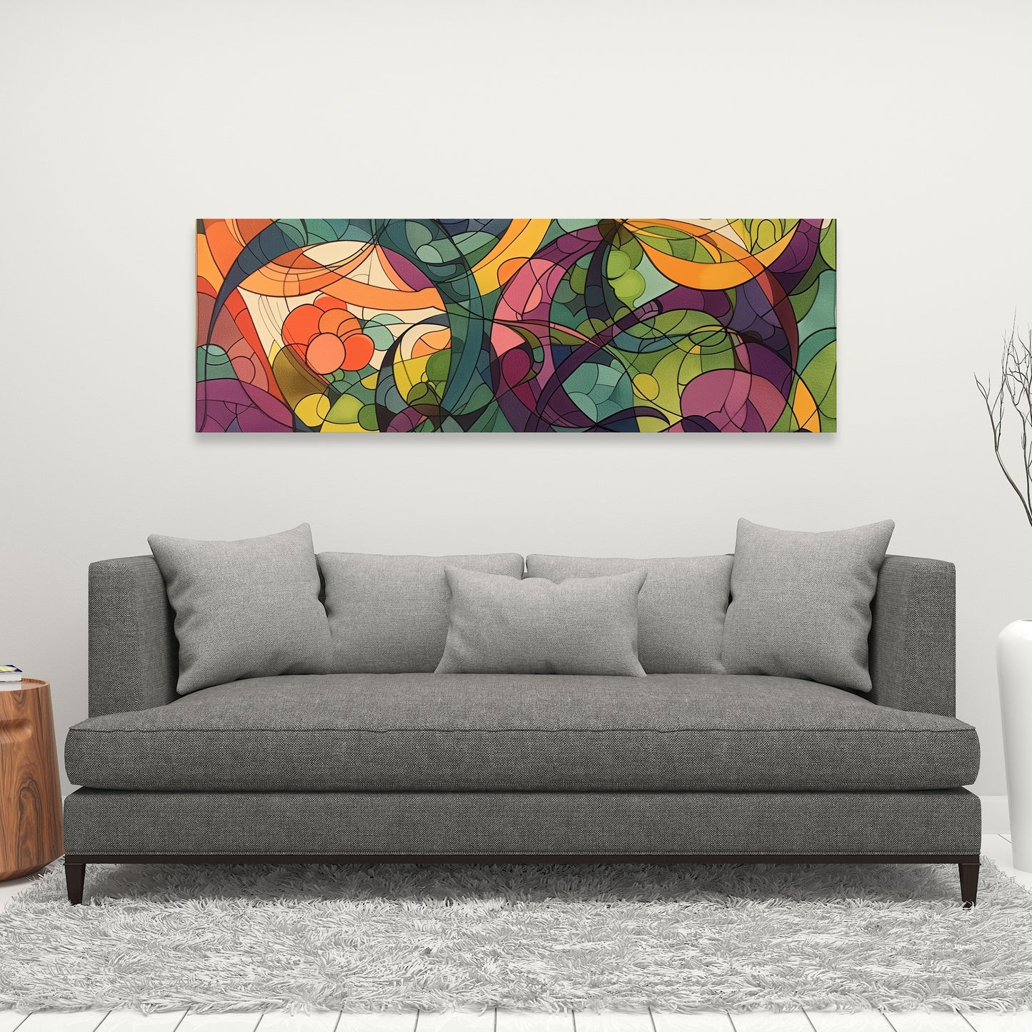 Converge - Purple Canvas Wall Art for Home Decor