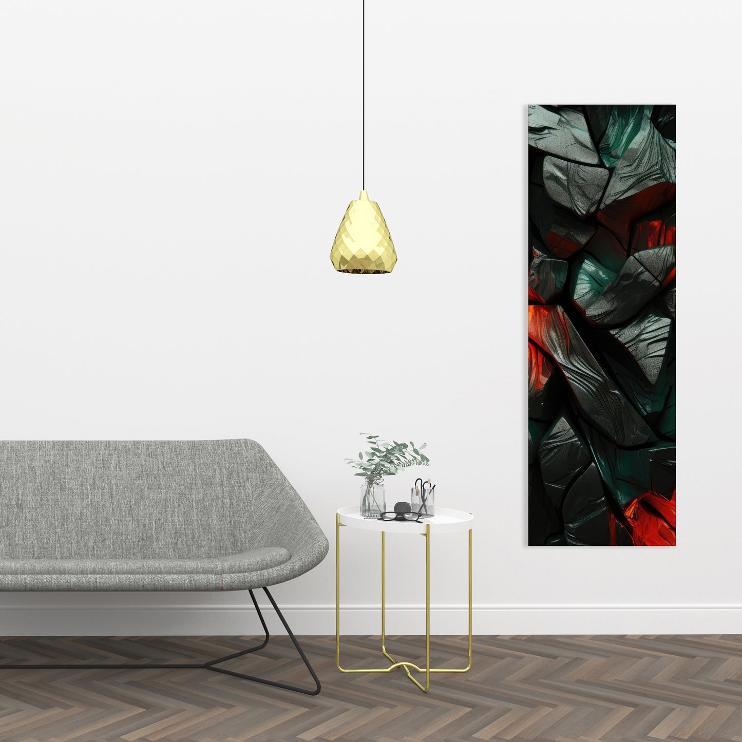 Hiding Under - Green Canvas Art for Home Decor | Stylish Design