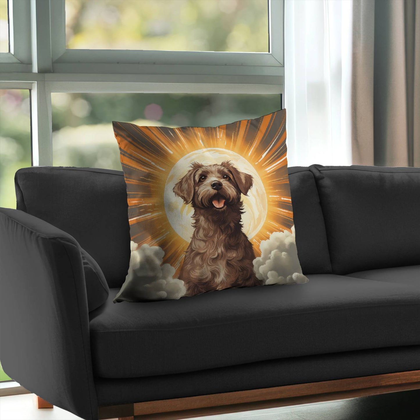Pupper Orange Poly Twill Throw Pillow Insert for Home Decor