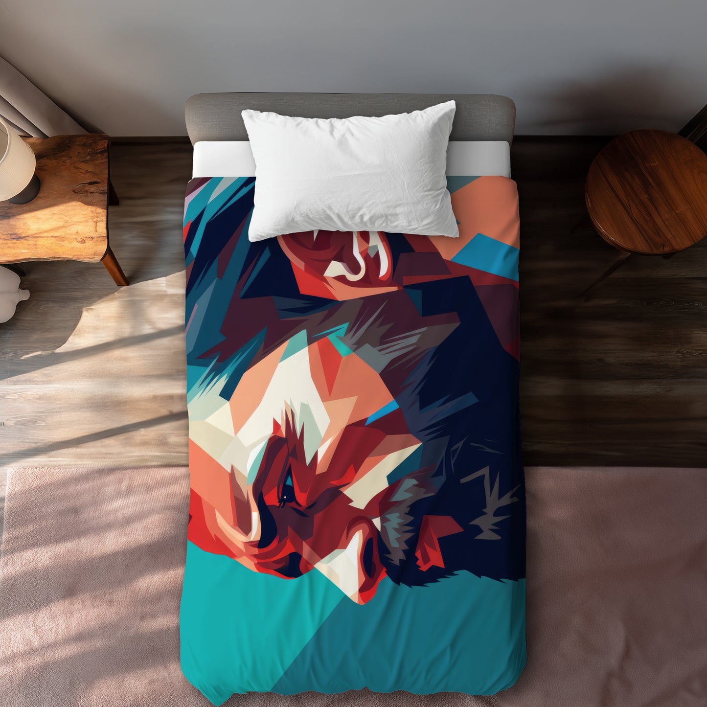 Hopeful Turquoise Duvet Cover - Stylish Home Decor Choice