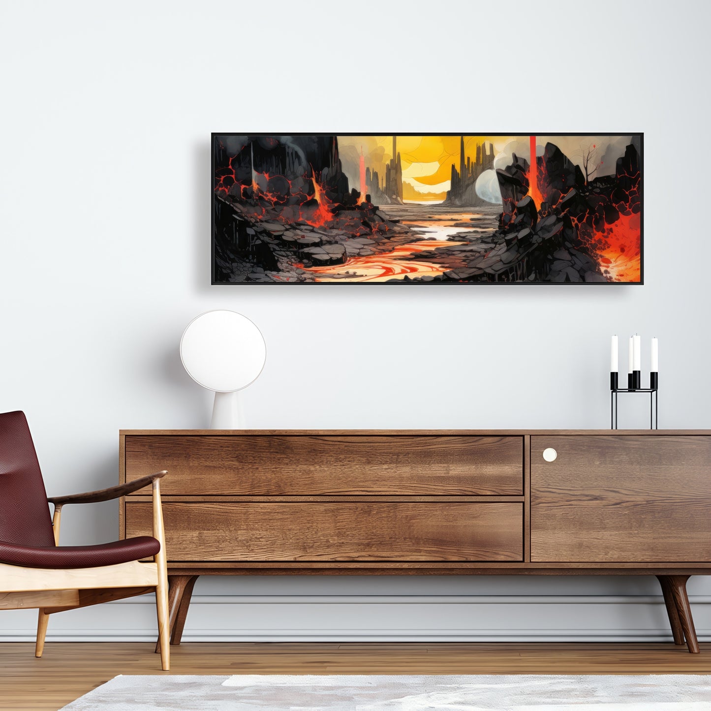 Charred - 36"x36" Framed canvas
