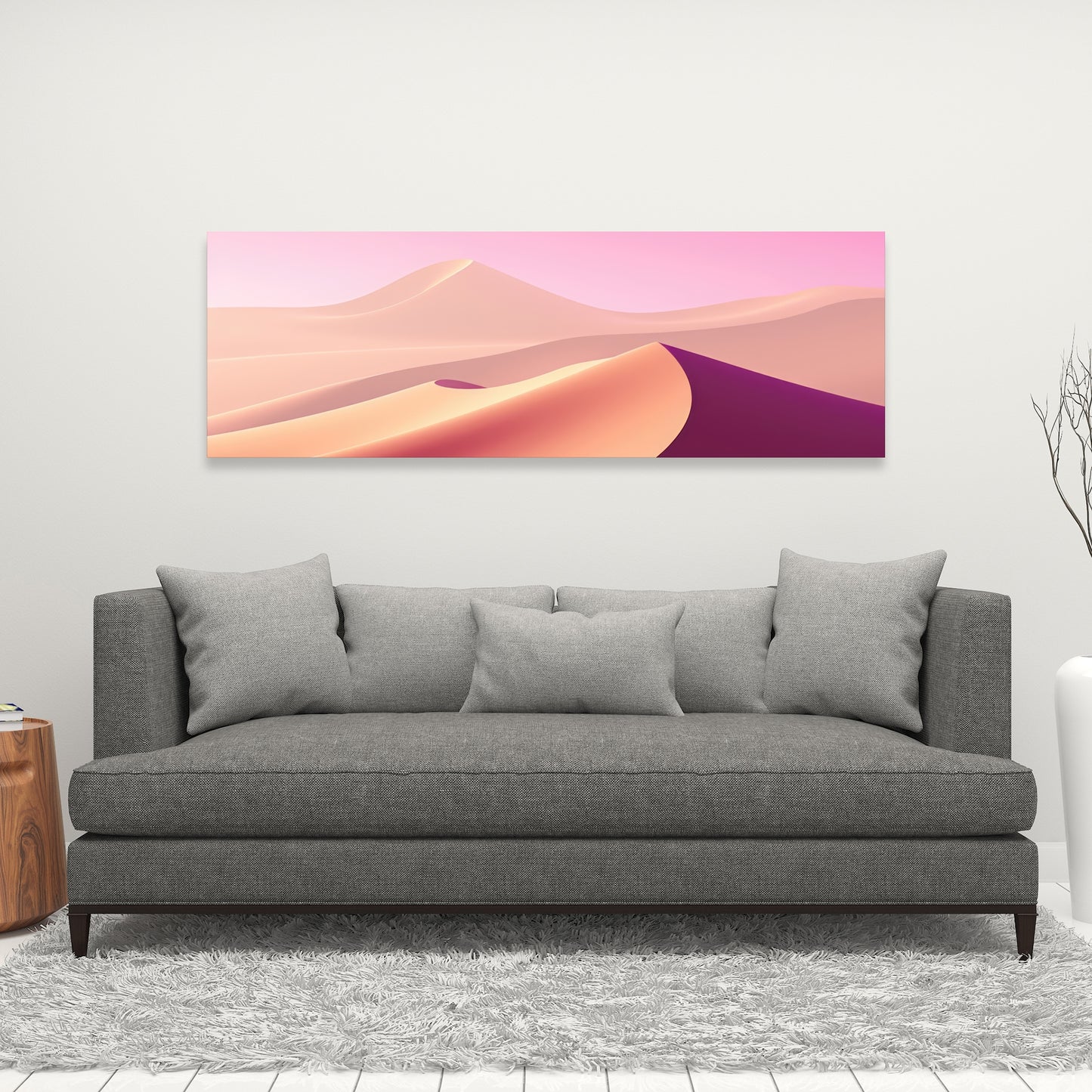 Calm Dunes - White Canvas Art for Elegant Home Decor