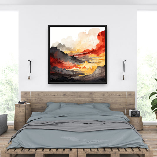 Scolding land - 36"x36" Framed canvas