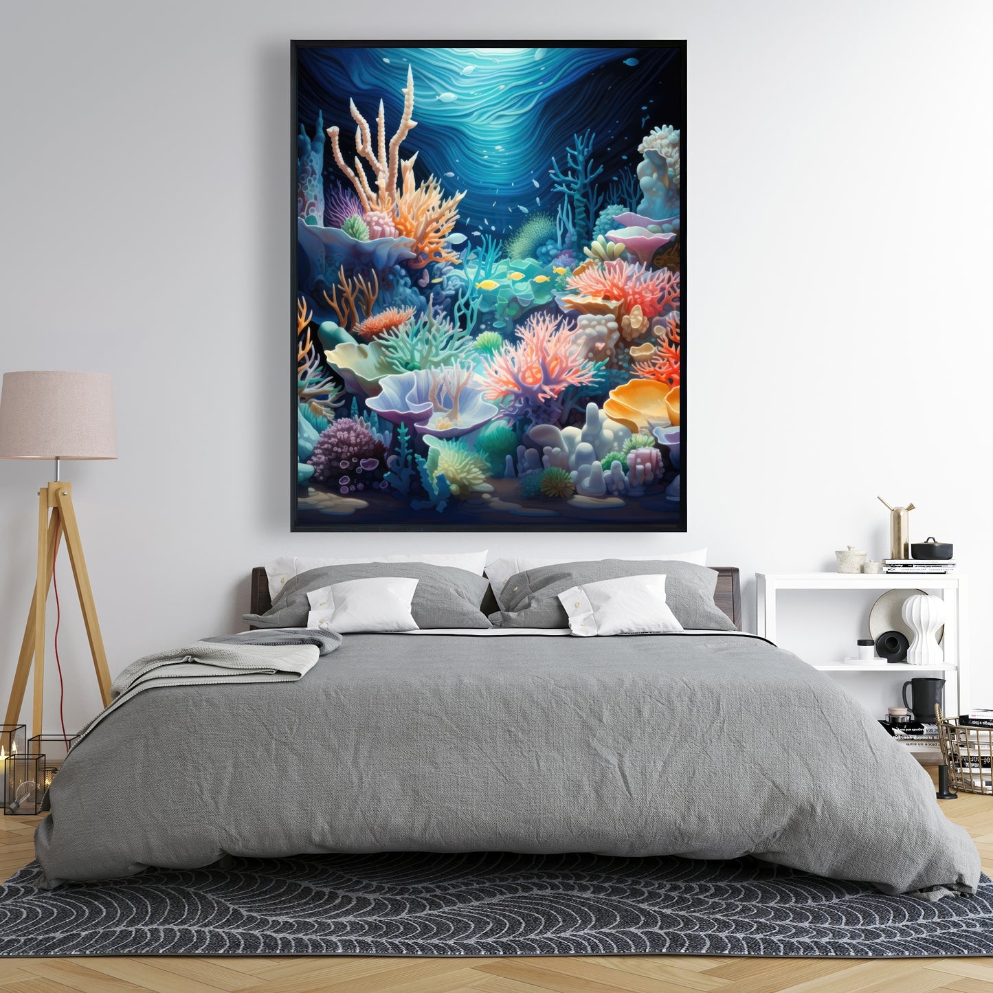The reef - Framed Canvas - Print on demand