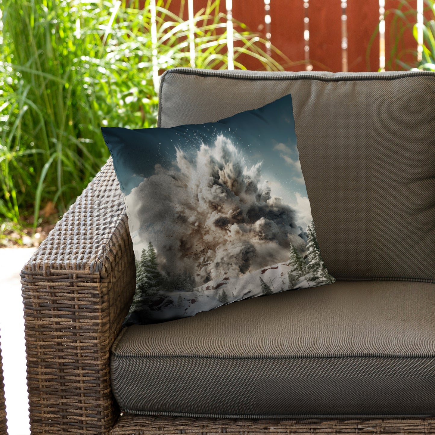 Ruined Excursion Gray Poly Twill Throw Pillow Insert | Home Decor