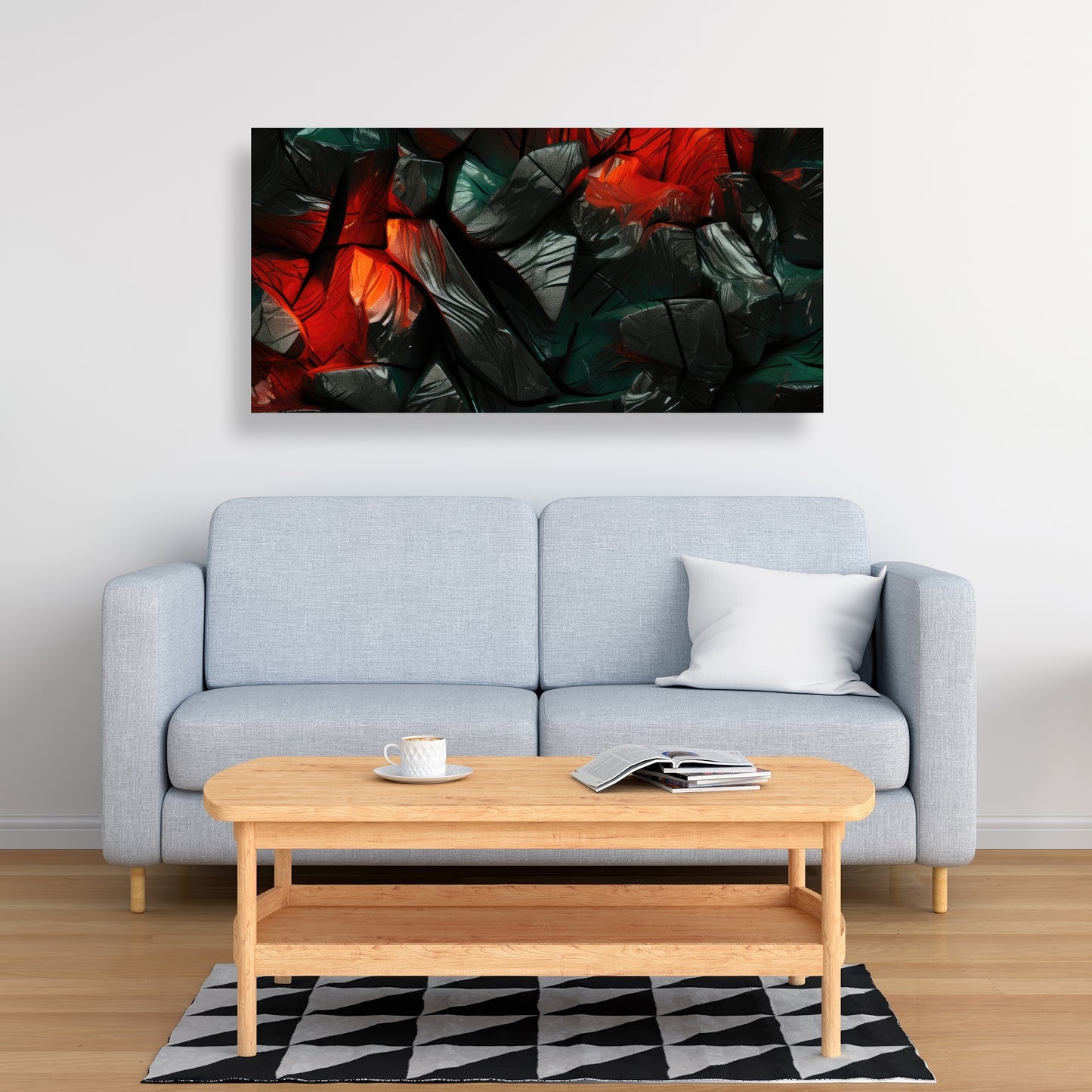 Hiding Under - Green Canvas Art for Home Decor | Stylish Design