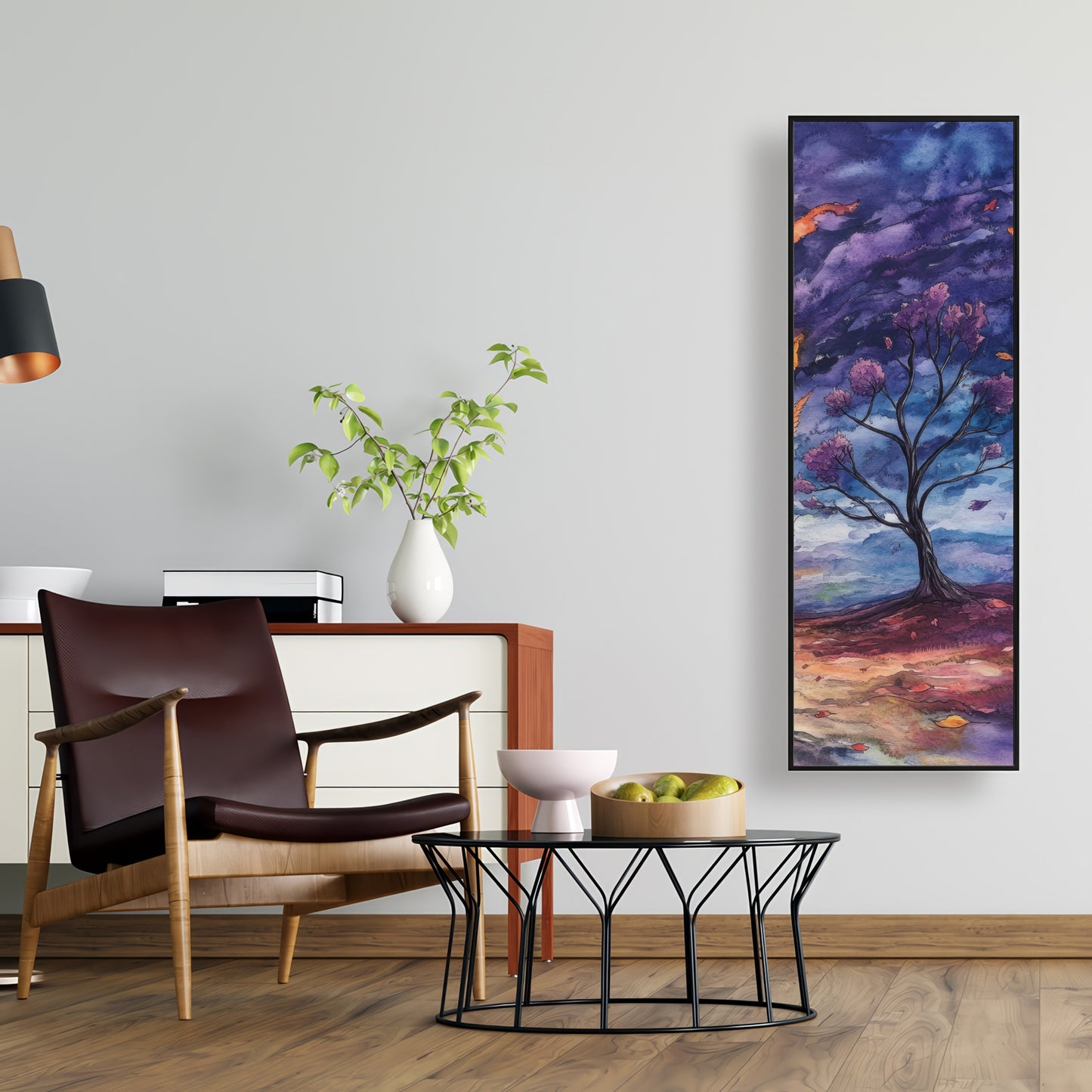 Before the storm - Yellow Framed Canvas for Home Decor