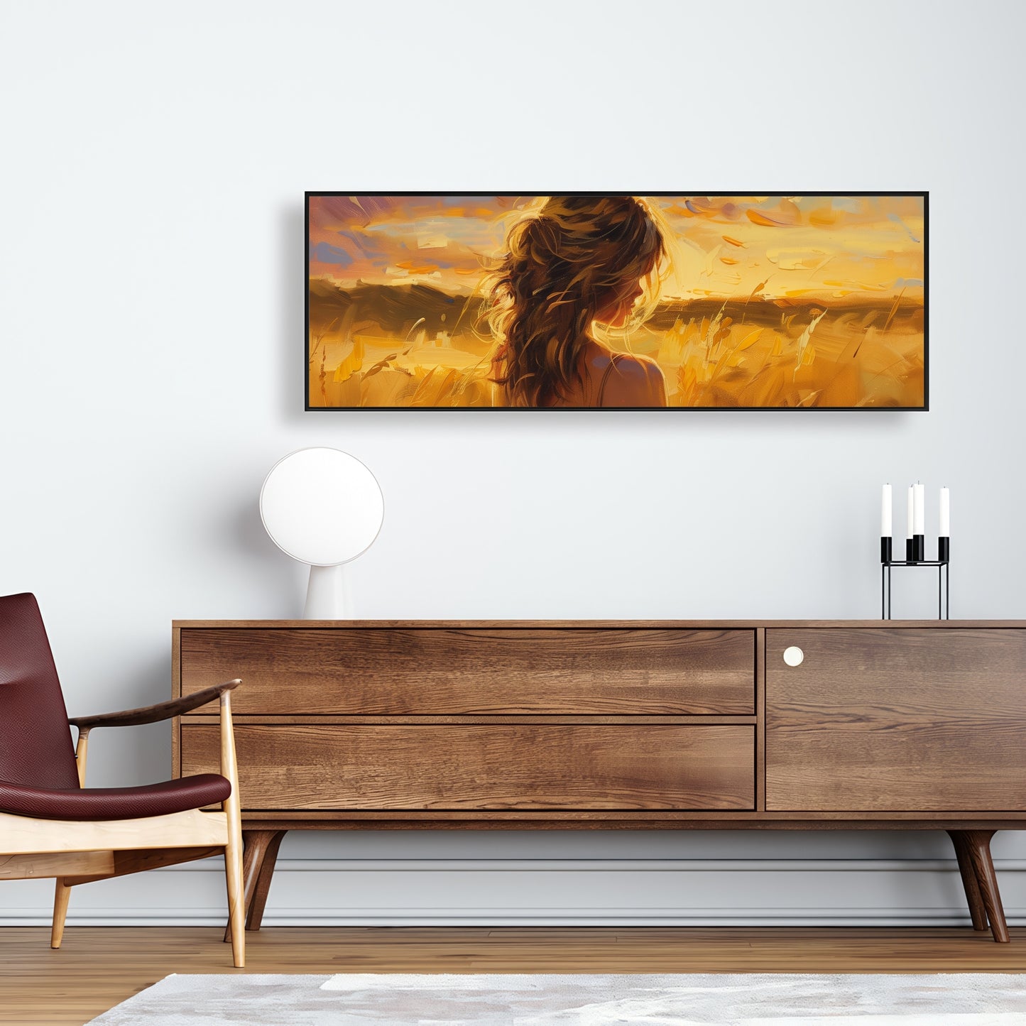 Warm field - 24"x24" Framed canvas