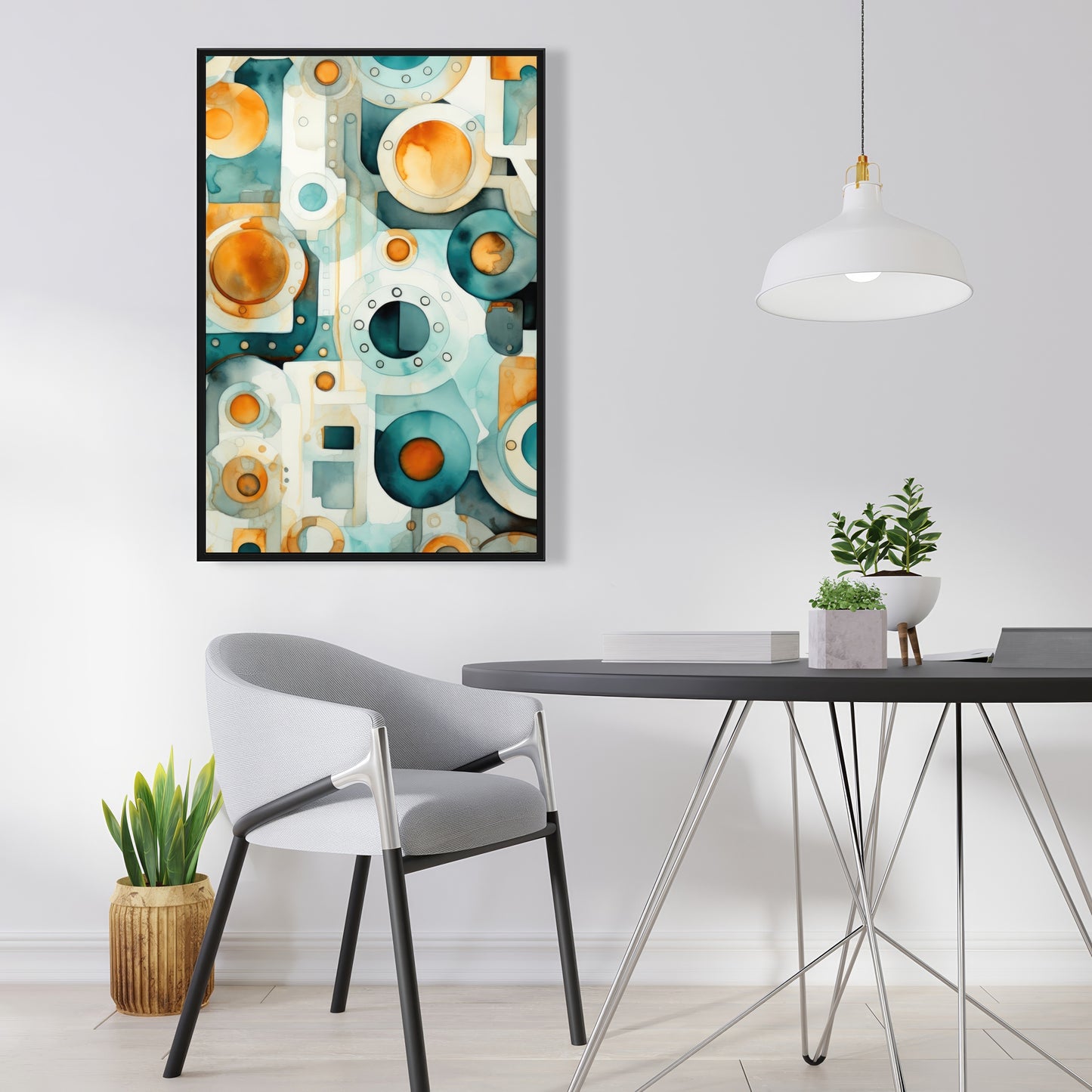 Decomposed porthole - 36"x36" Framed canvas
