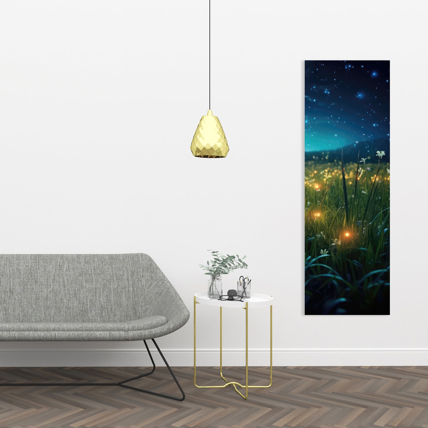 Fireflies at night - 32"x32" Canvas