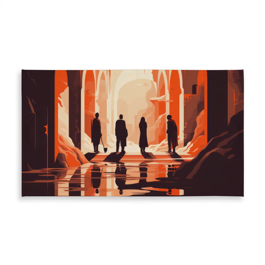 Faith Restored Orange Indoor/Outdoor Tablecloth for Home Decor