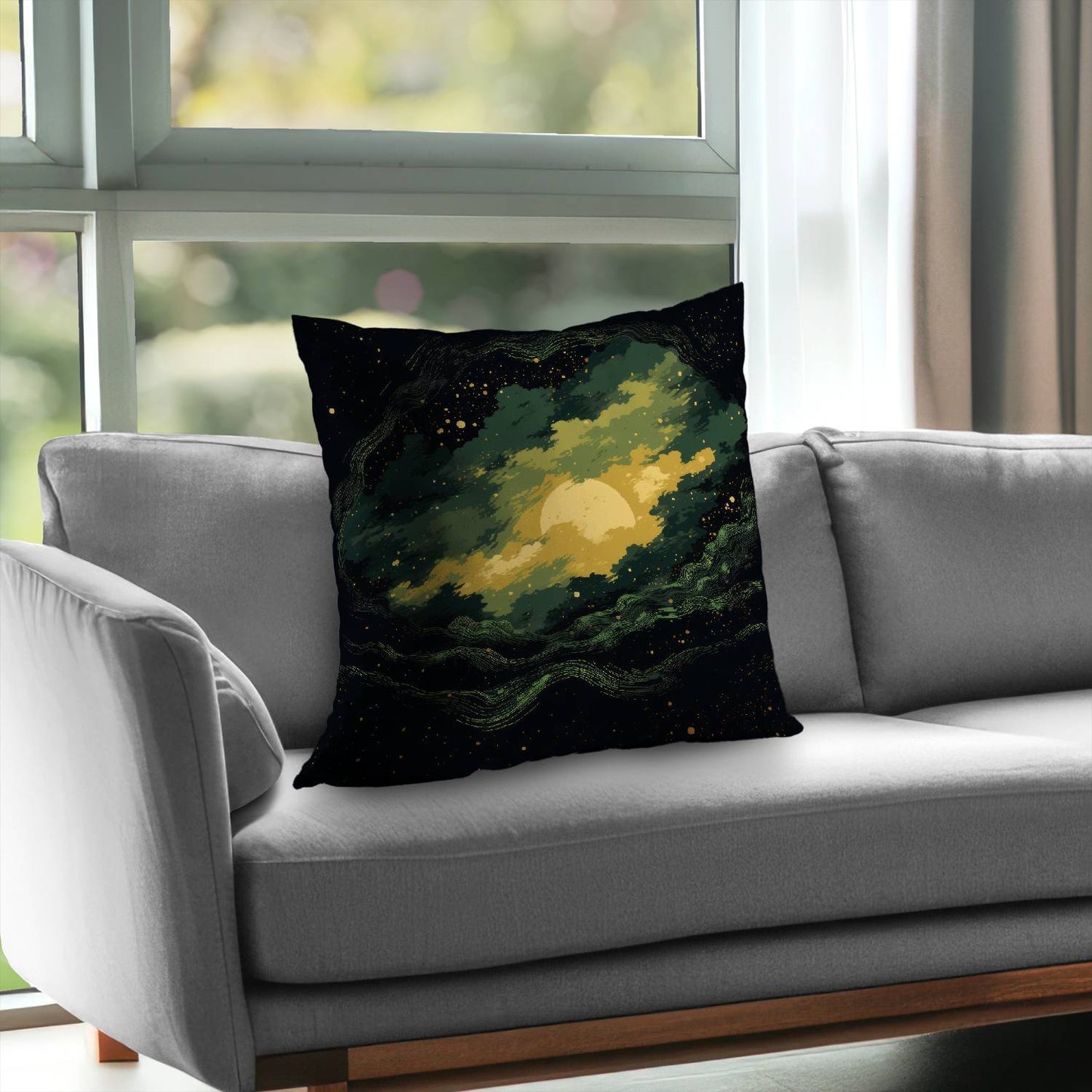 Cloudy Star Yellow Poly Twill Throw Pillow Insert | Home Decor
