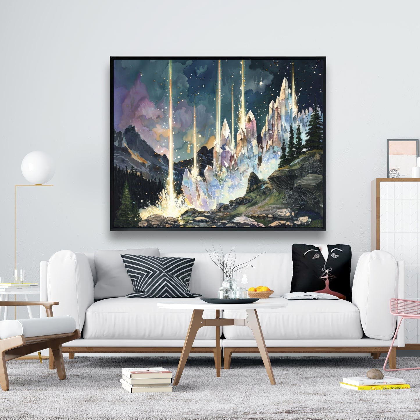 Magical beams - 36"x36" Framed canvas