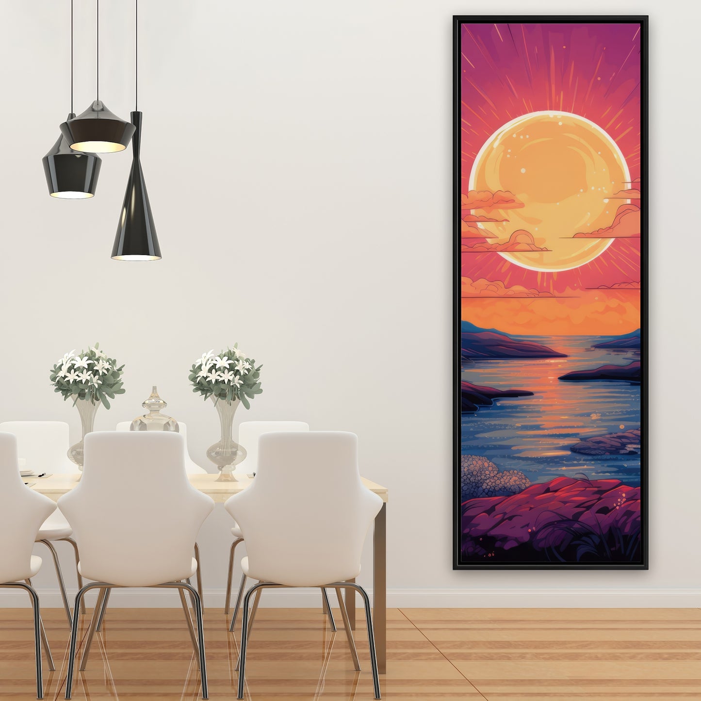 Measure the calm - 36"x36" Framed canvas