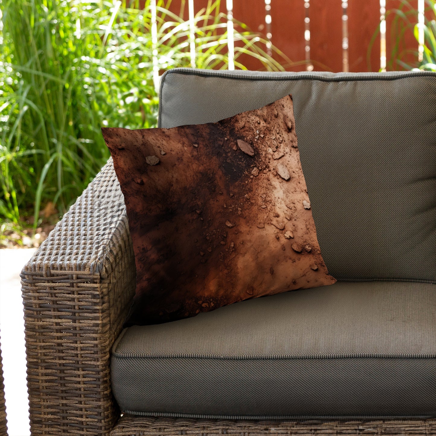 Digging Brown Poly Twill Throw Pillow Insert for Home Decor