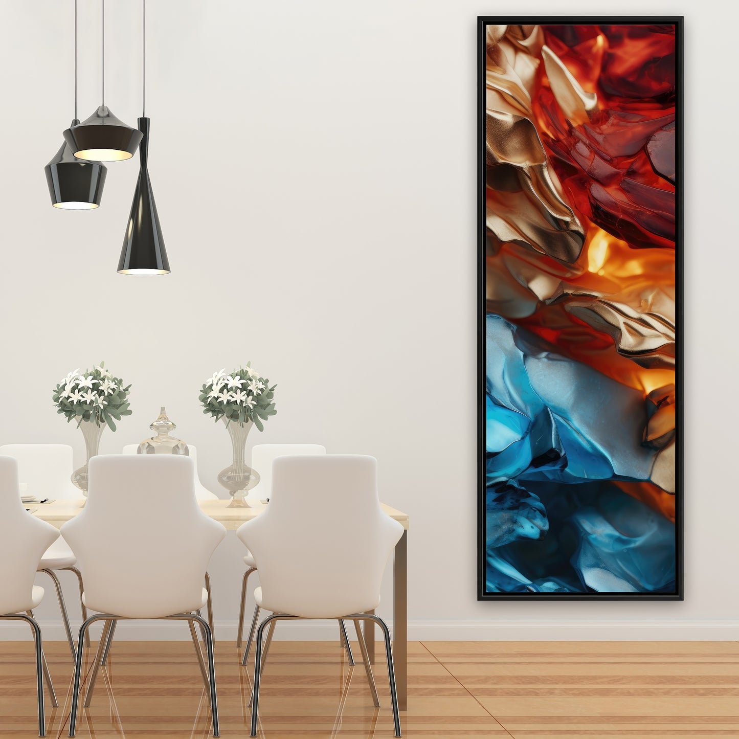 Mineral contrast - 36"x36" Framed canvas