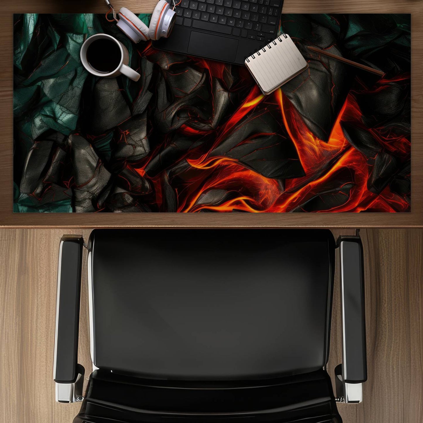 Imminent Rupture - Green Desk Mat for Home Decor | Stylish Accessory