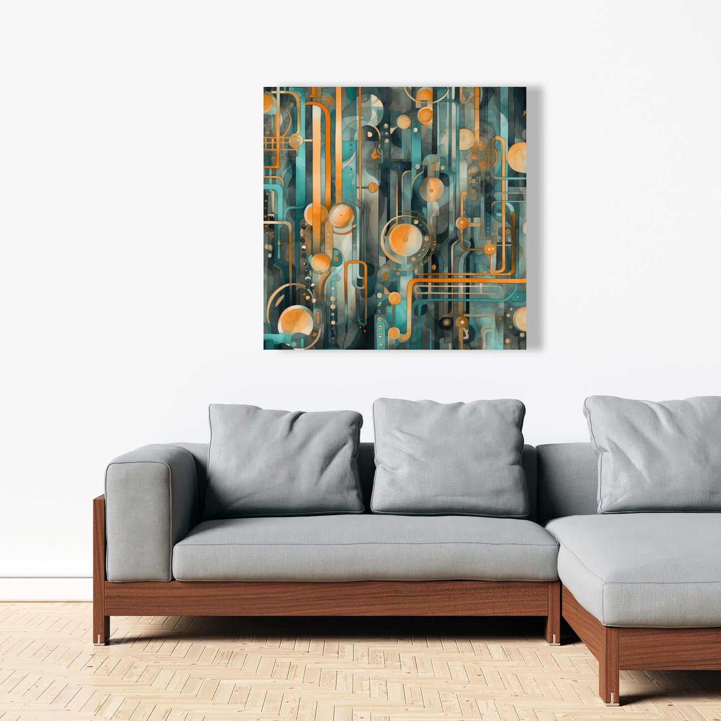 Astrological Machinery - Gold Canvas Home Decor for Elegance