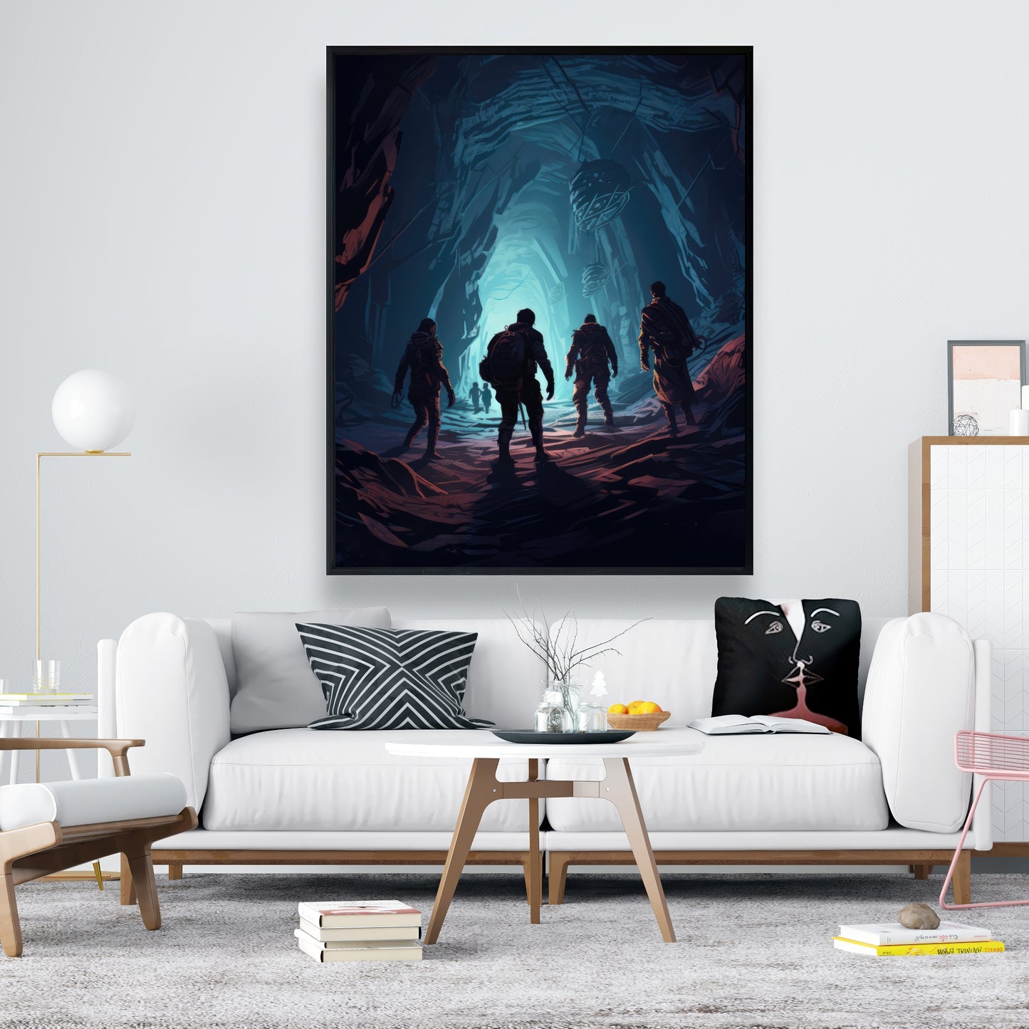 Secret Society - Purple Framed Canvas Home Decor Art