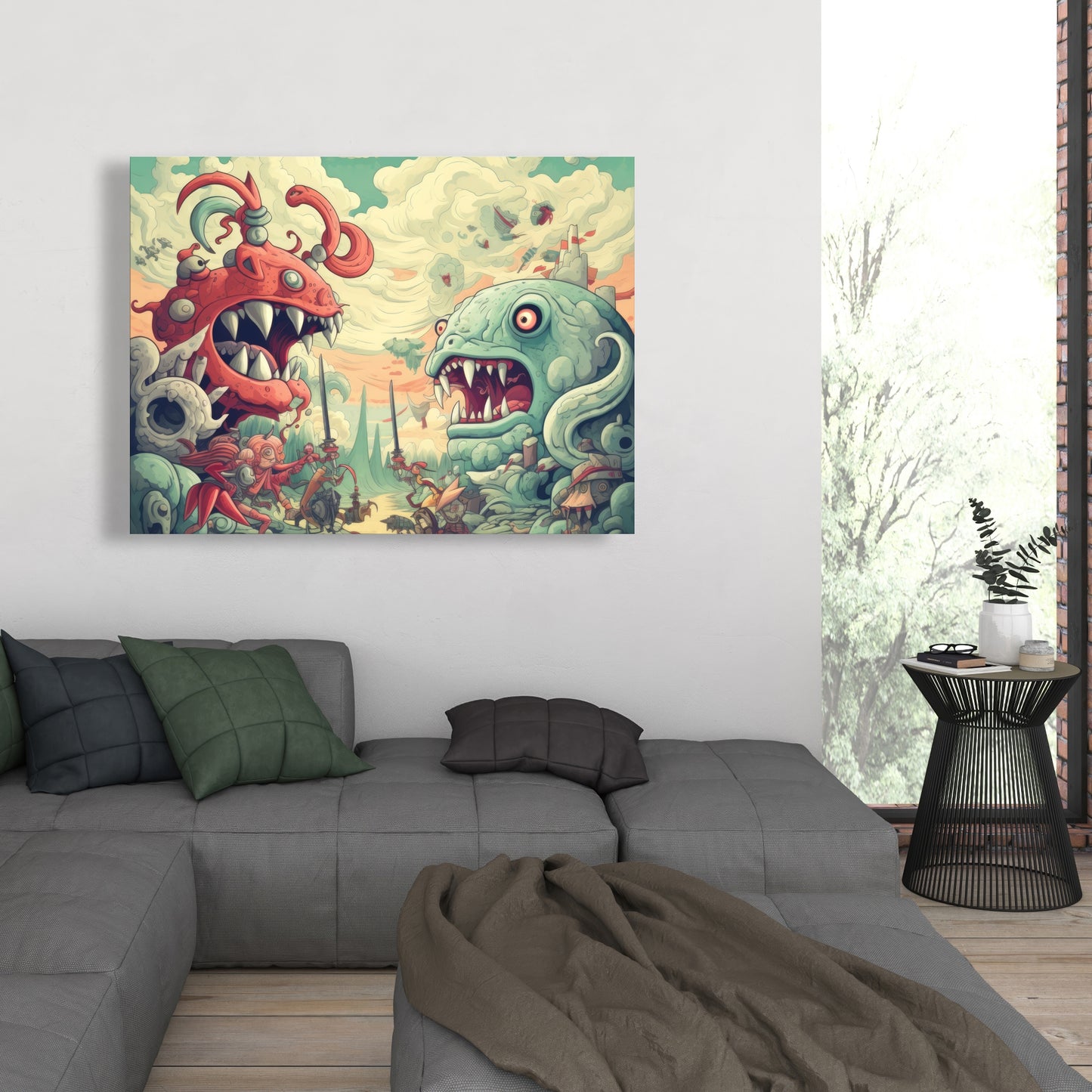 Two titans - 32"x32" Canvas