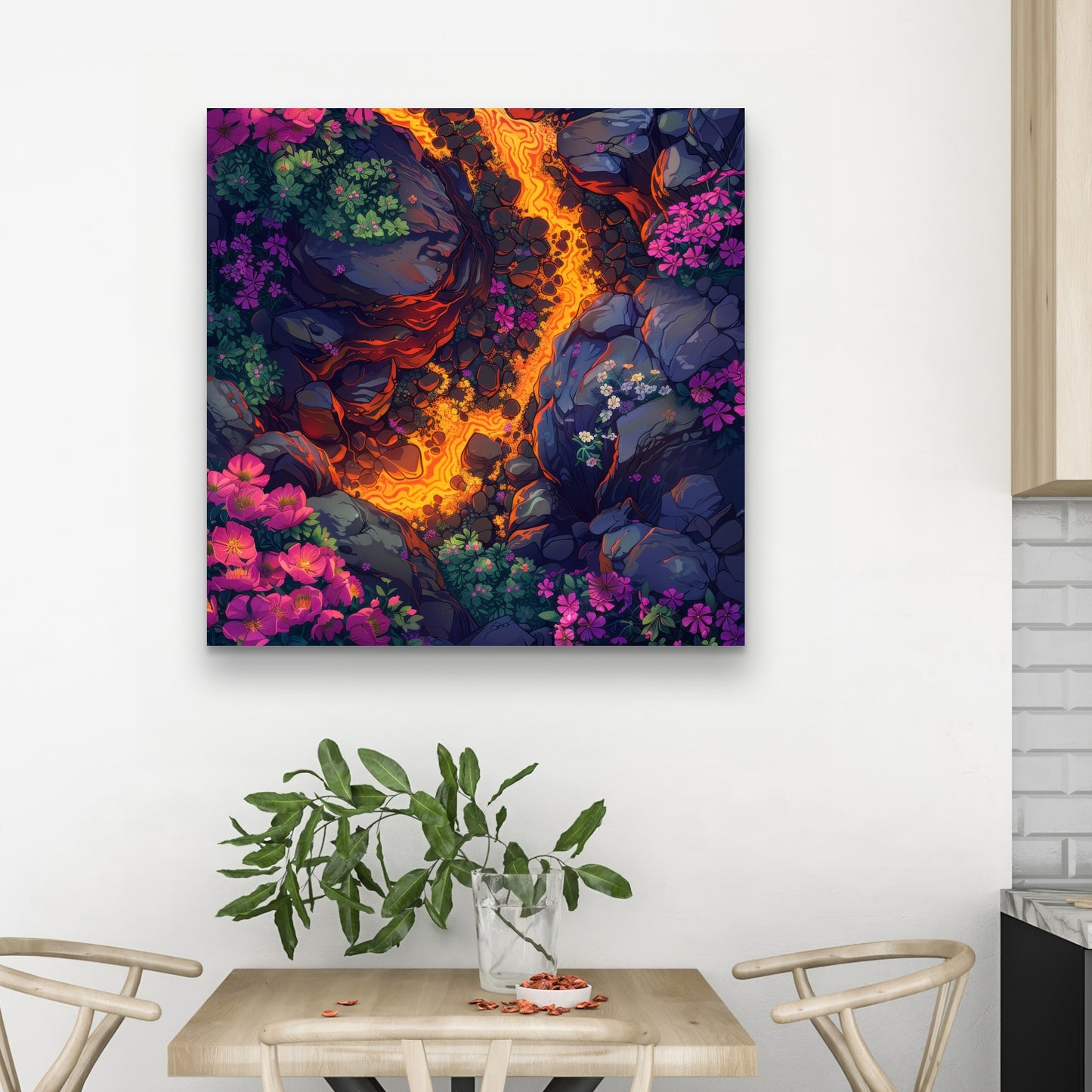 Hot river - 32"x32" Canvas