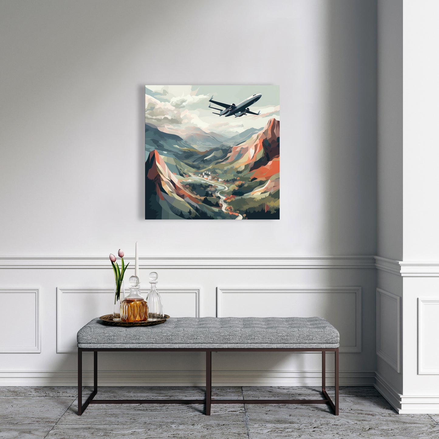 Shallow flight - 32"x32" Canvas