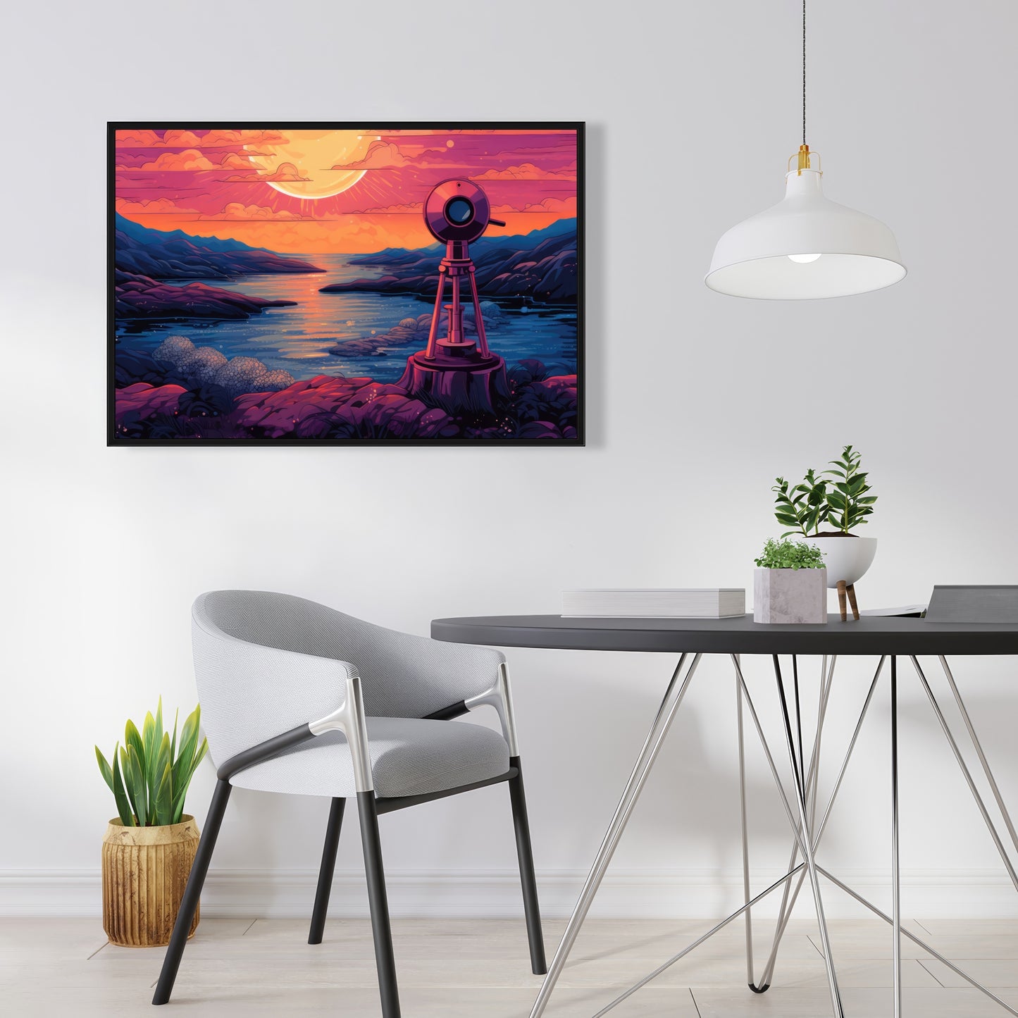 Measure the calm - 36"x36" Framed canvas