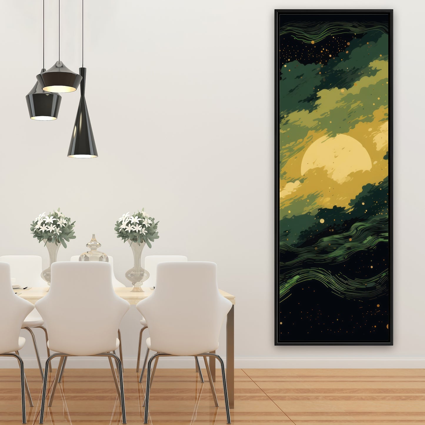 Cloudy Star - Black Framed Canvas for Home Decor | Stylish Art