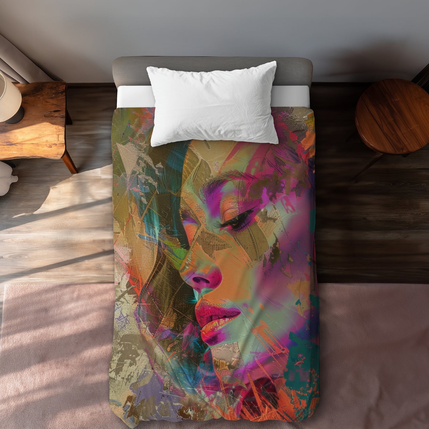 Grunge look - 88"x88" Duvet Cover