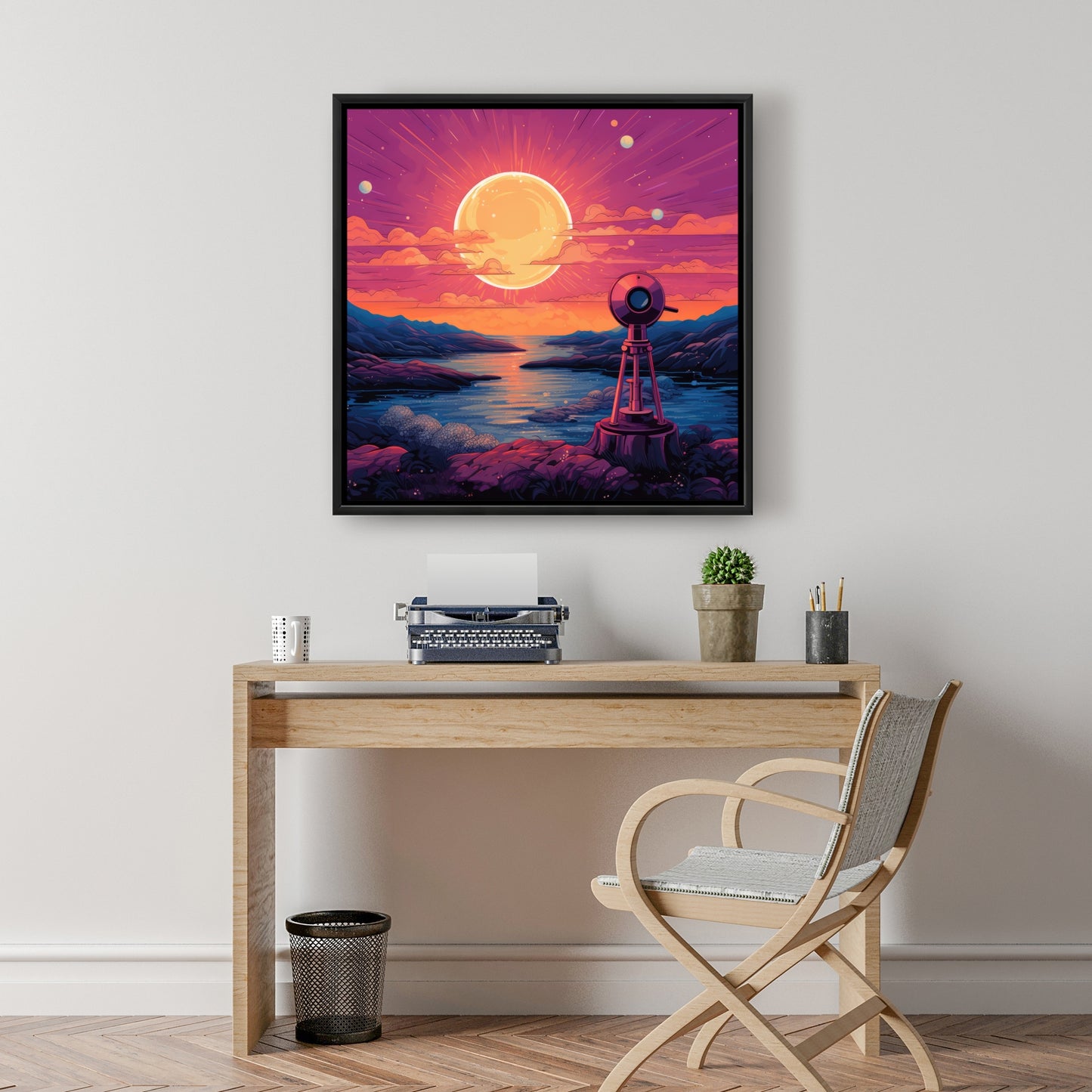 Measure the calm - 36"x36" Framed canvas