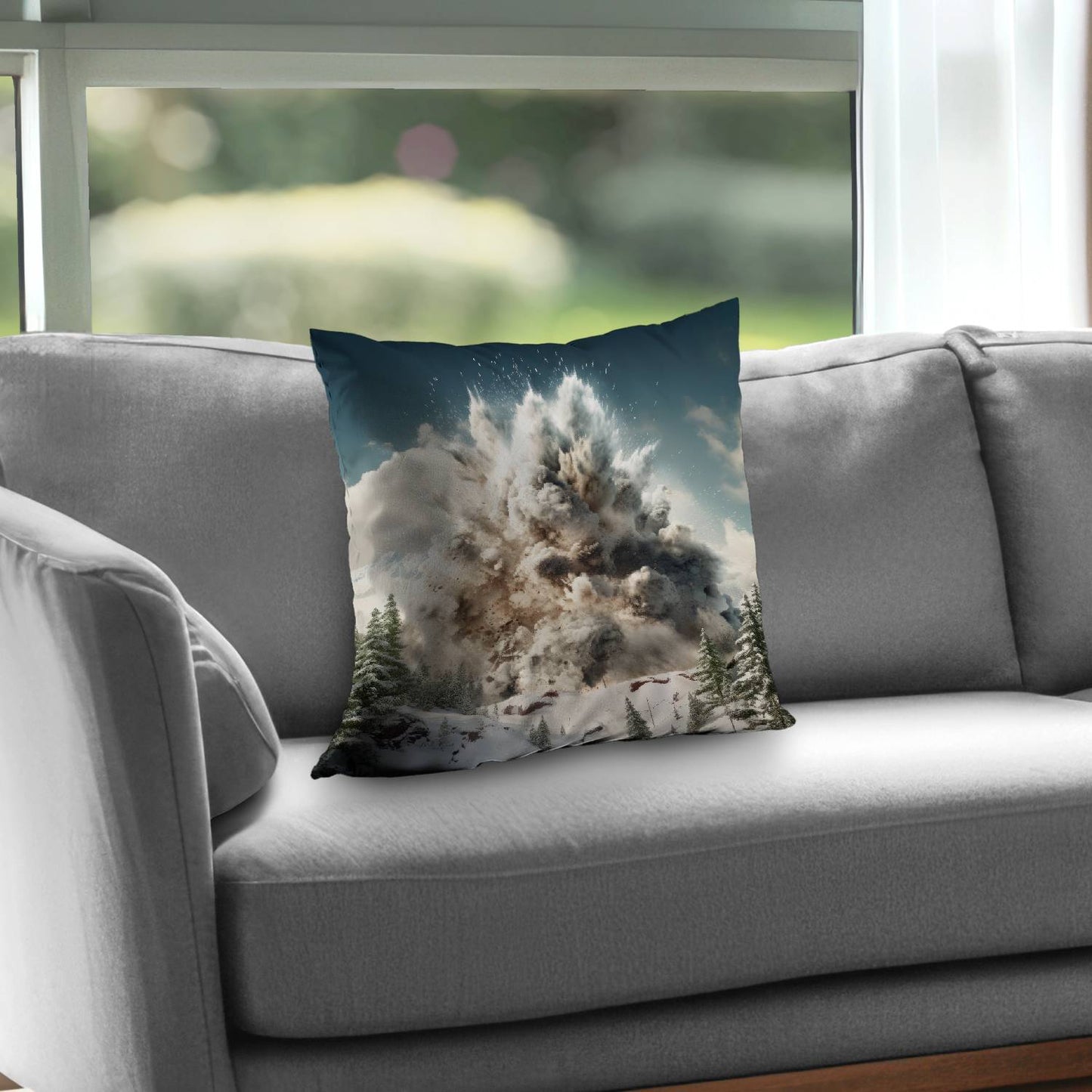 Ruined Excursion Gray Poly Twill Throw Pillow Insert | Home Decor