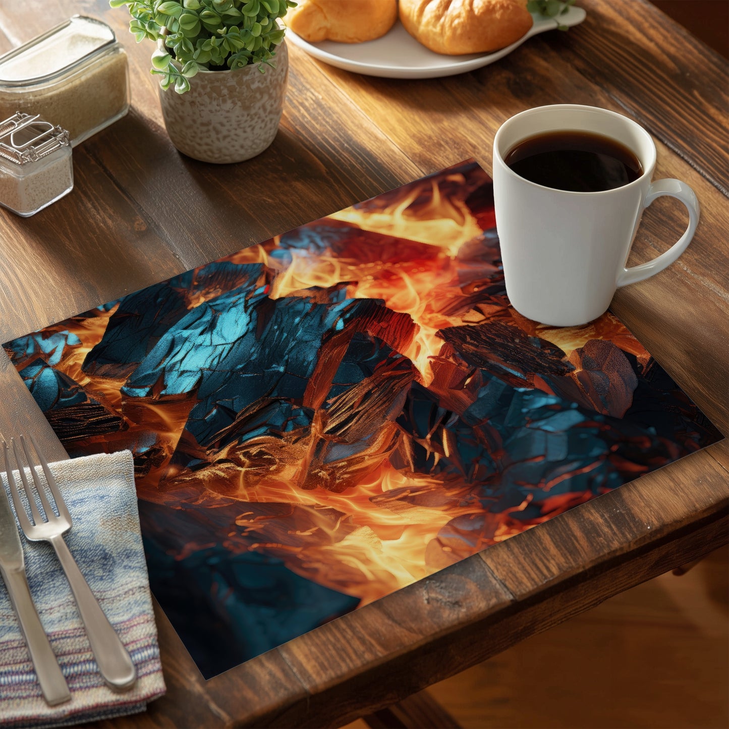 Cursed Visions Black Polyester Placemat for Home Decor