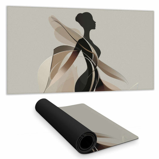 Classy Silhouette Desk Mat - Elegant Home Decor Accessory